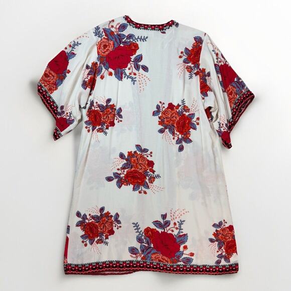 Flying Tomato Womens Floral Kimono SZ M L Cover Up Cruise Vacation Beach Duster - Picture 9 of 11